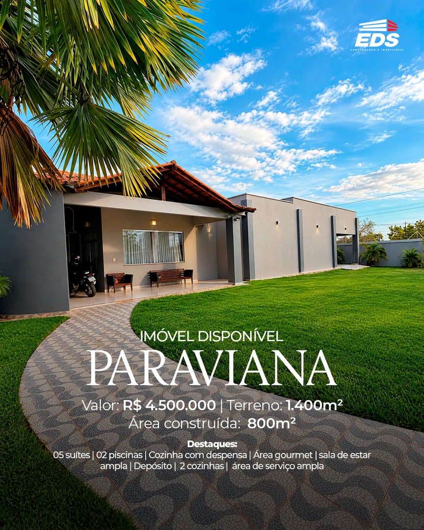 💎 CASA DE ALTO PADRÃO | PARAVIANA
